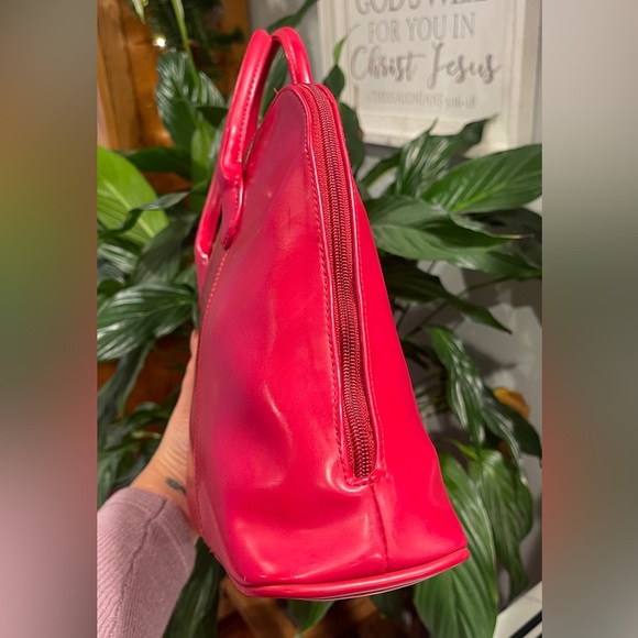 Liz Claiborne Top Handle Red Tote Bag - Picture 4 of 10